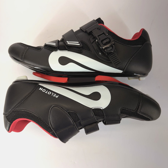 Peloton Altos Indoor Cycling Shoes Size 43 Black Red Unisex Bike Buckle Active - Picture 6 of 11